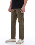 Celio* Polyester Slim Fit Men Olive Solid Trousers