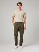 Celio* Polyester Slim Fit Men Olive Solid Trousers