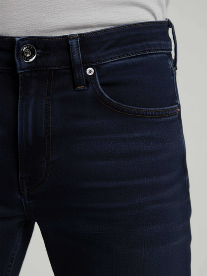 Celio Men Blue Solid Slim Fit Cotton Jeans