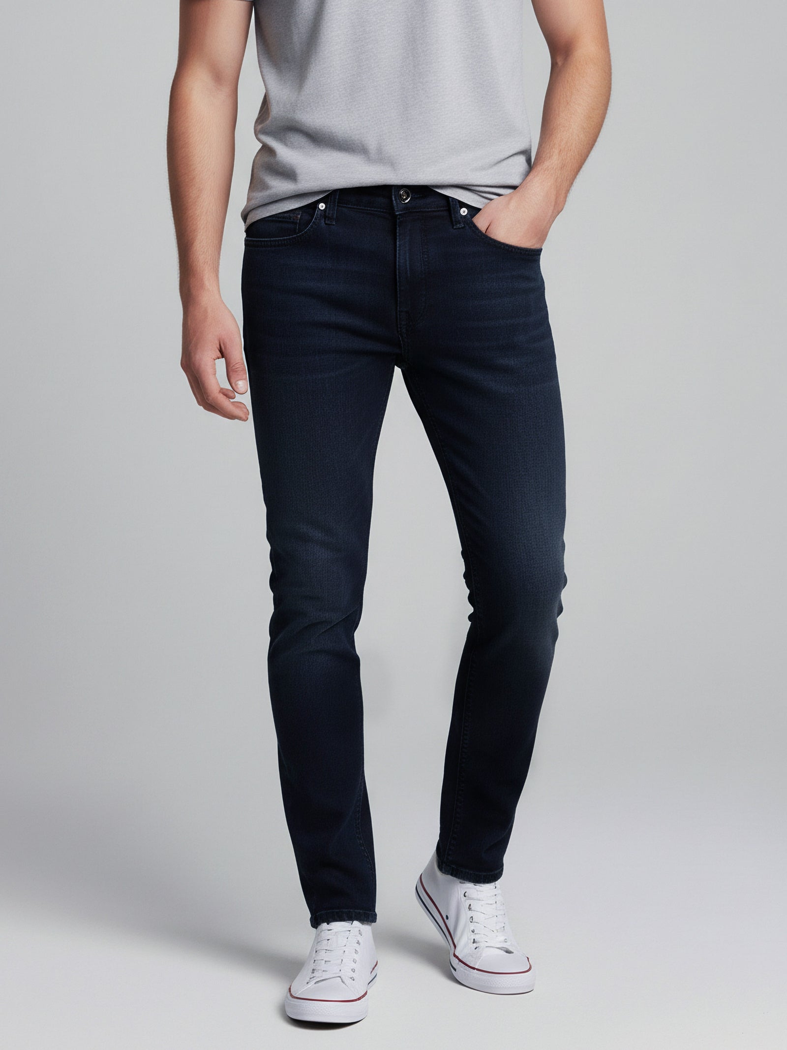 Celio* Solid Blue Men Cotton Slim Fit Jeans