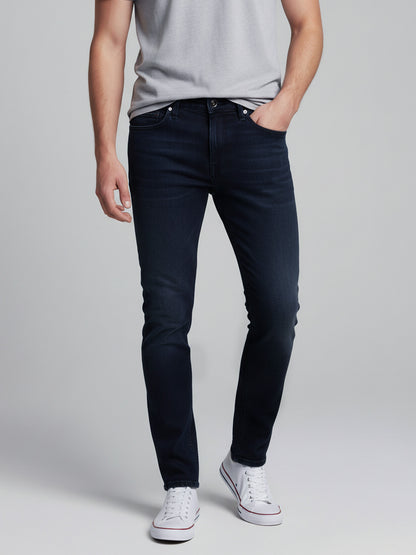 Celio Men Blue Solid Slim Fit Cotton Jeans