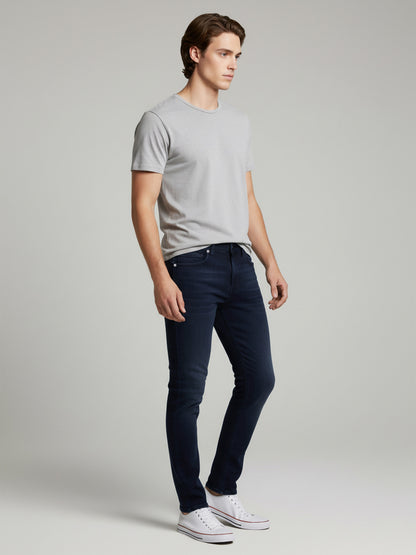 Celio Men Blue Solid Slim Fit Cotton Jeans