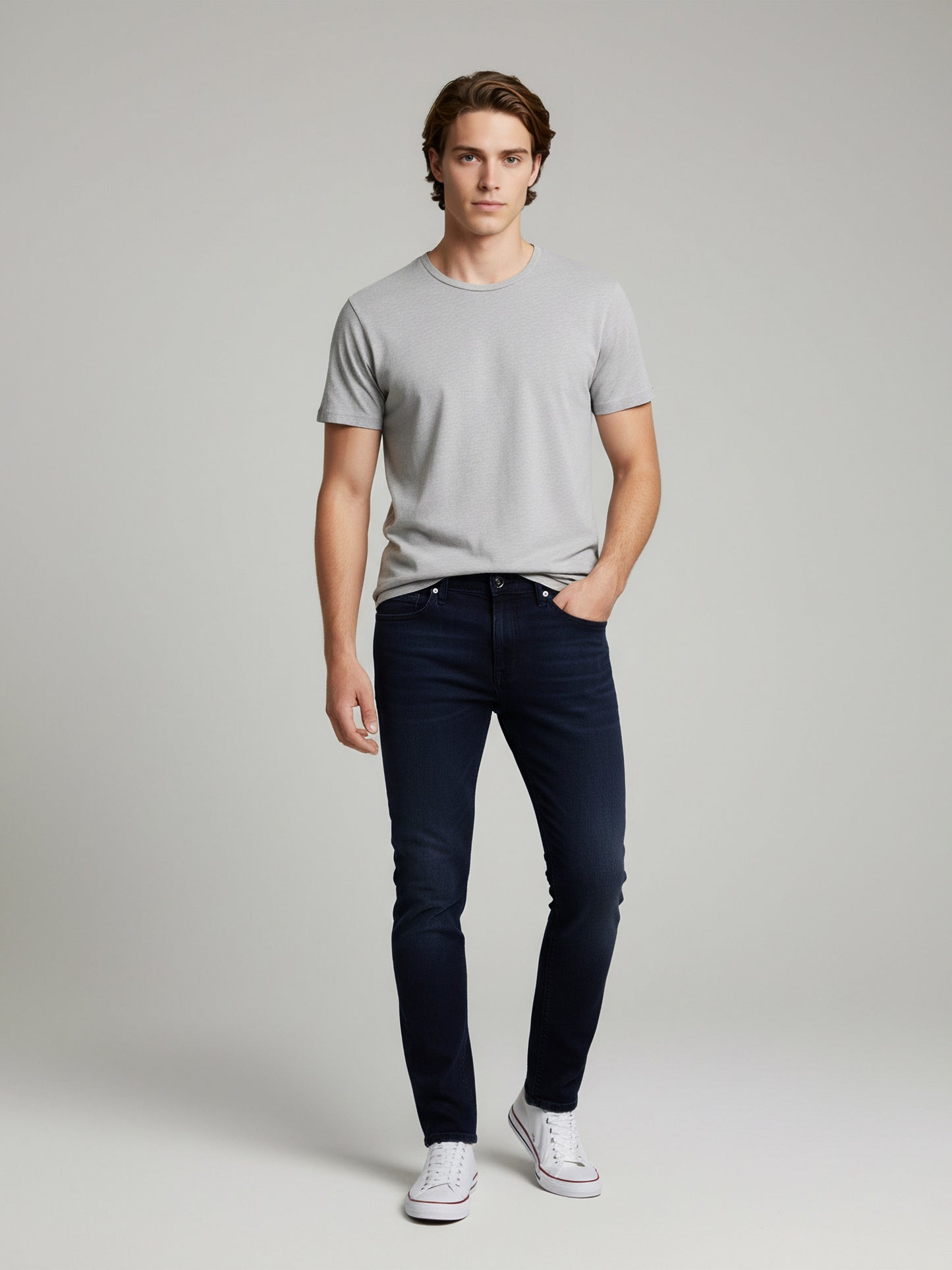 Celio Men Blue Solid Slim Fit Cotton Jeans