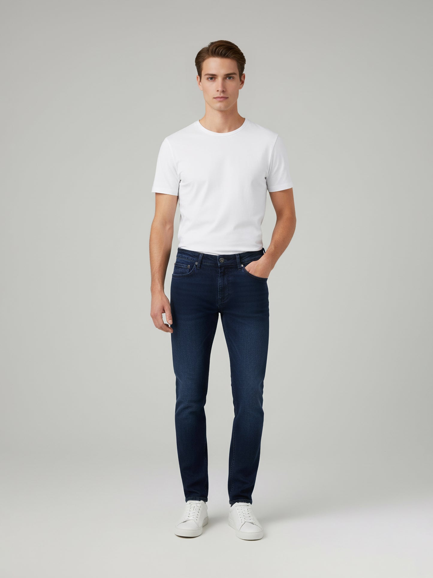 Celio* Men Blue Solid Slim Fit Cotton Jeans