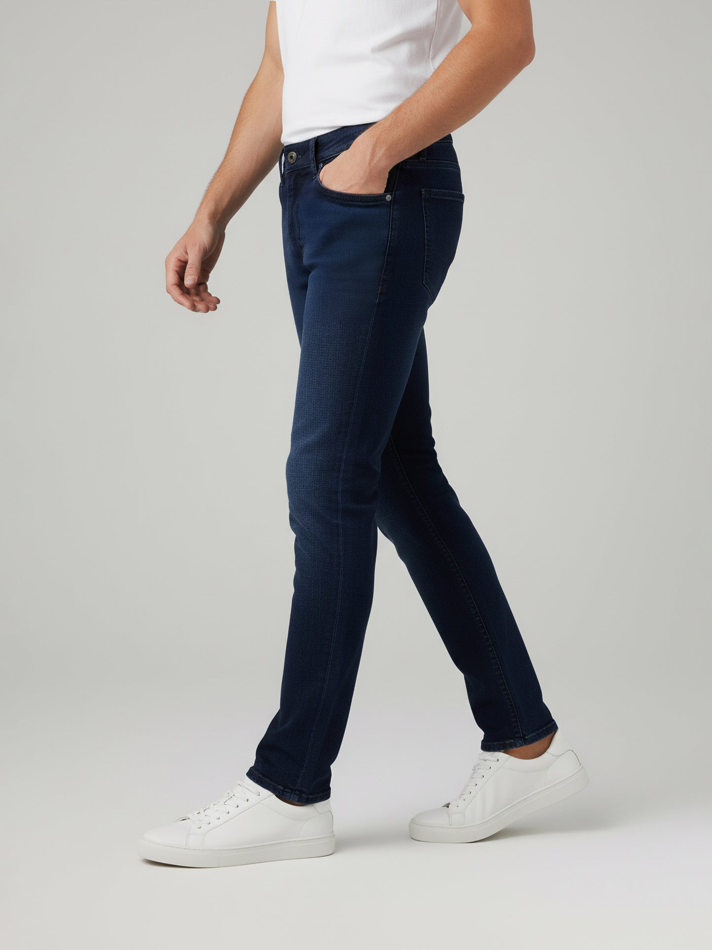 Celio* Men Blue Solid Slim Fit Cotton Jeans