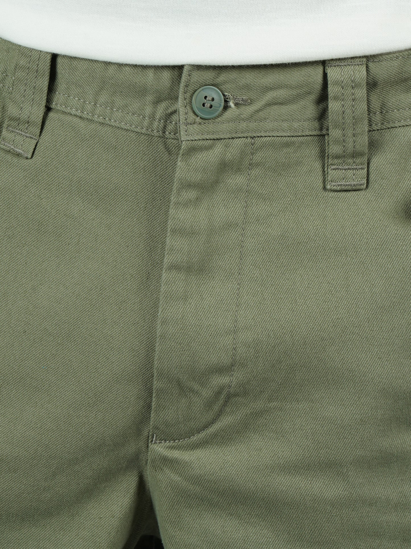 Celio* Men Olive Solid Baggy Fit Cotton Trousers