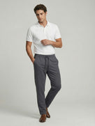 Celio* Men Grey Solid Slim Fit Polyester Trousers