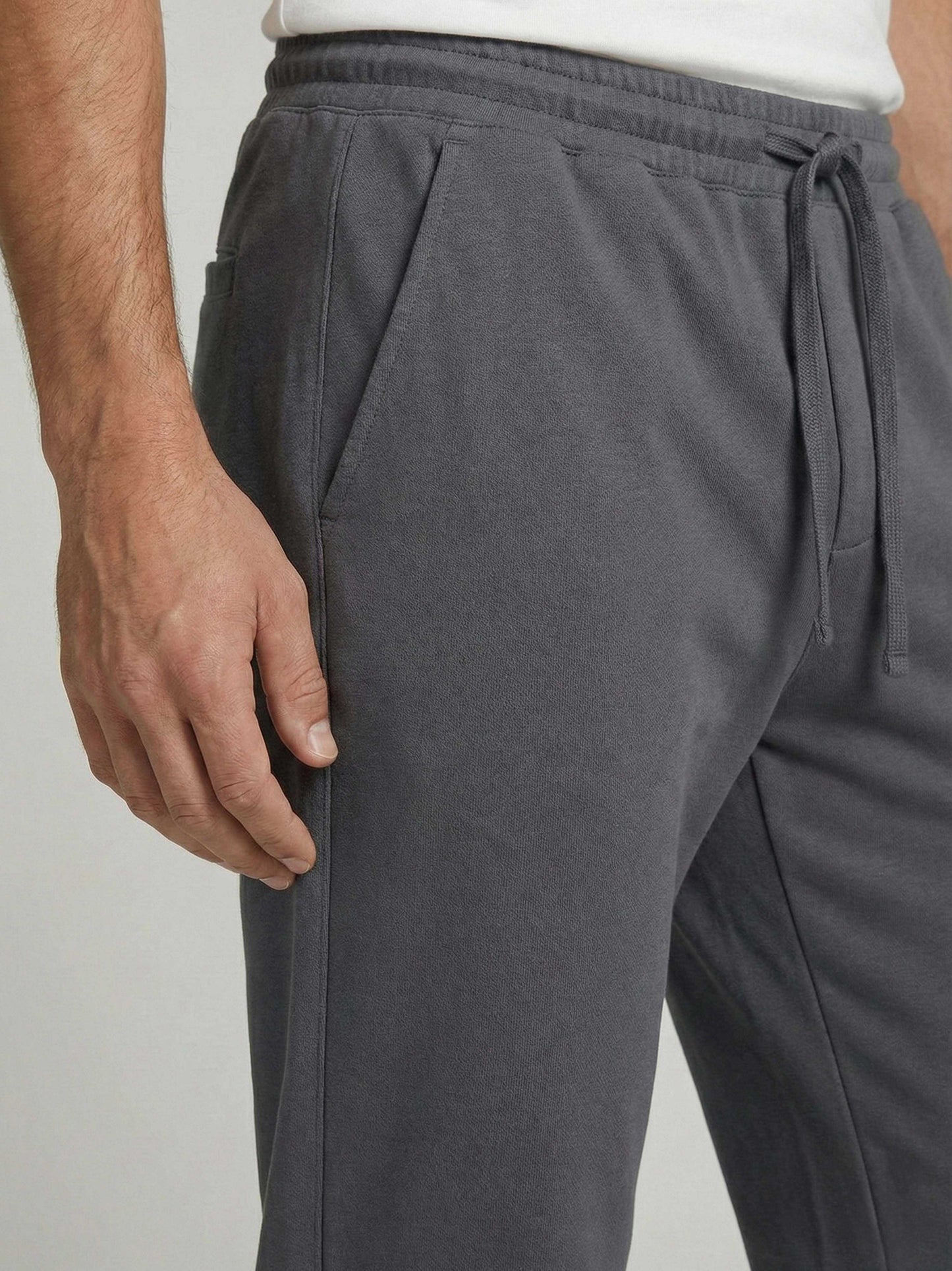 Celio* Men Grey Solid Slim Fit Polyester Trousers