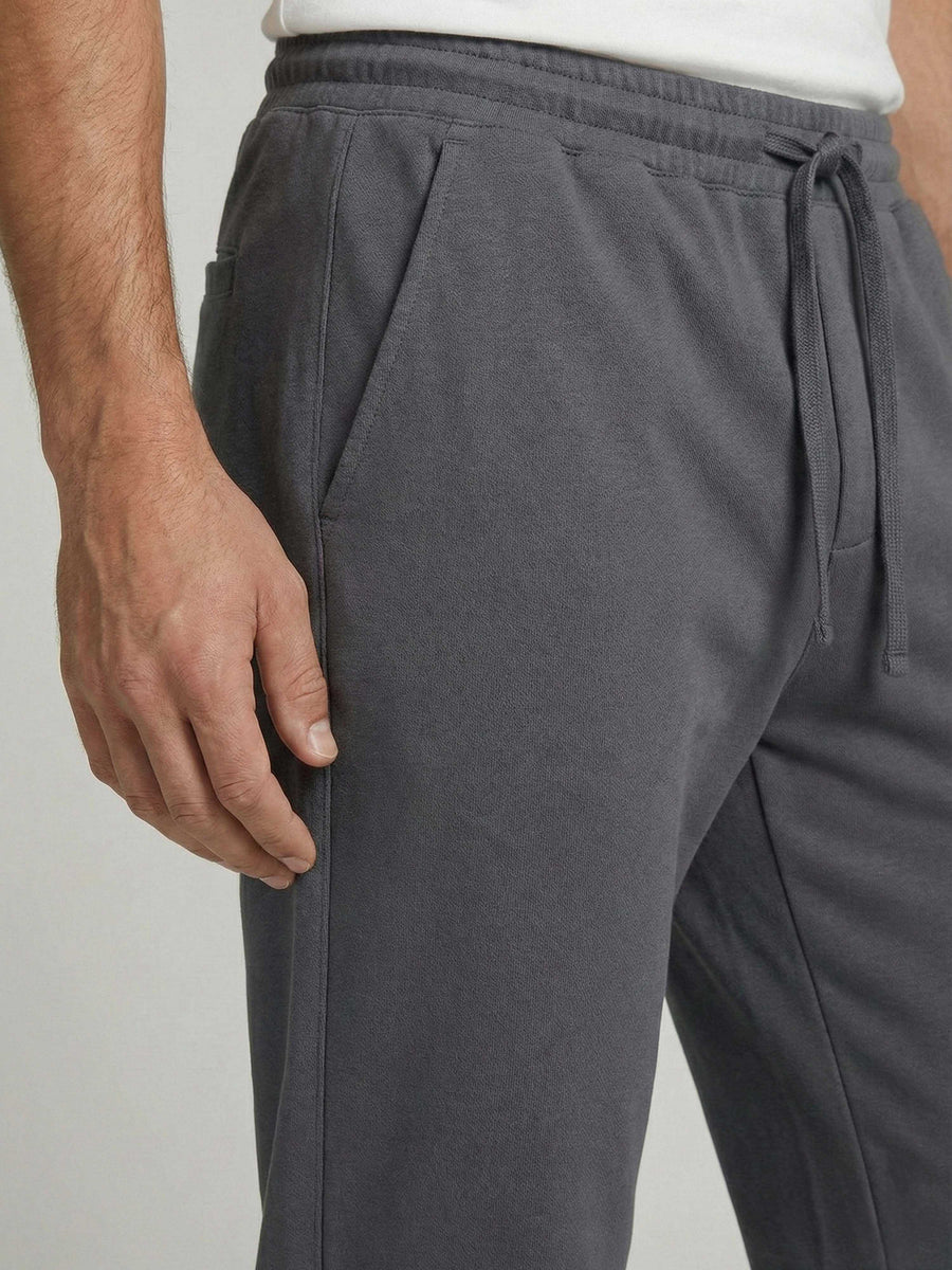 Celio* Men Grey Solid Slim Fit Polyester Trousers