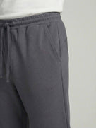 Celio* Men Grey Solid Slim Fit Polyester Trousers