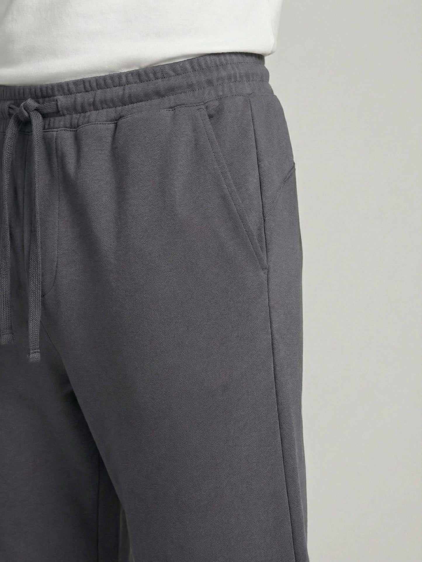 Celio* Men Grey Solid Slim Fit Polyester Trousers