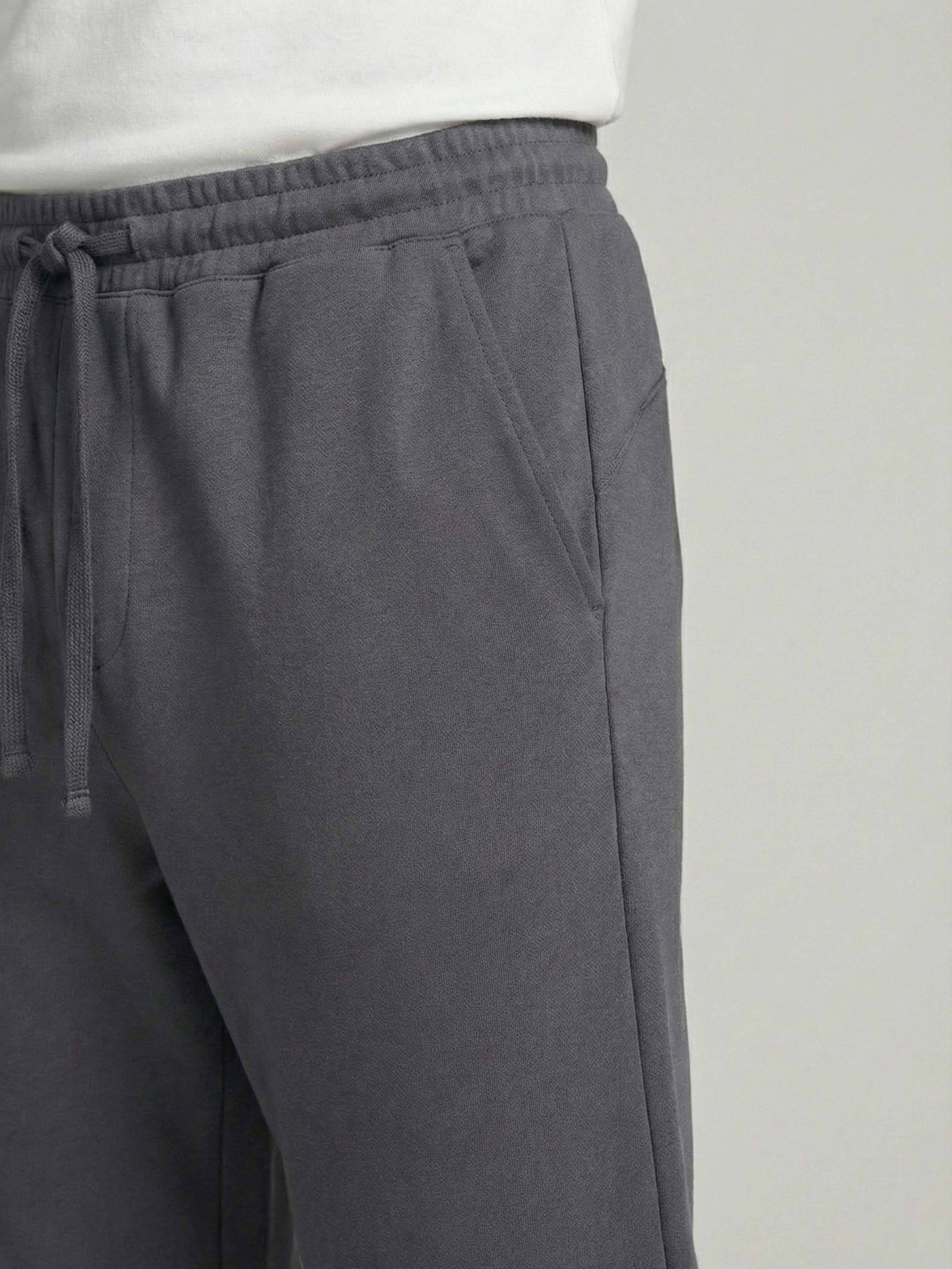 Celio* Men Grey Solid Slim Fit Polyester Trousers