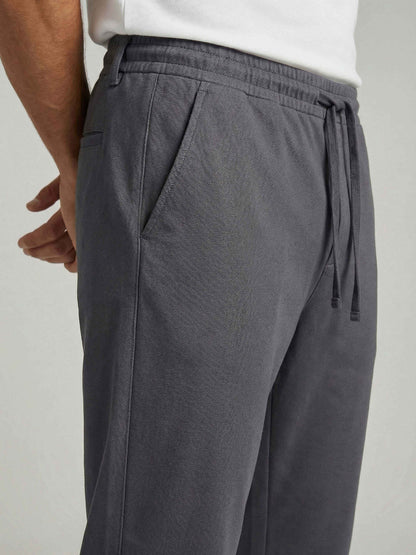 Celio* Men Grey Solid Slim Fit Polyester Trousers