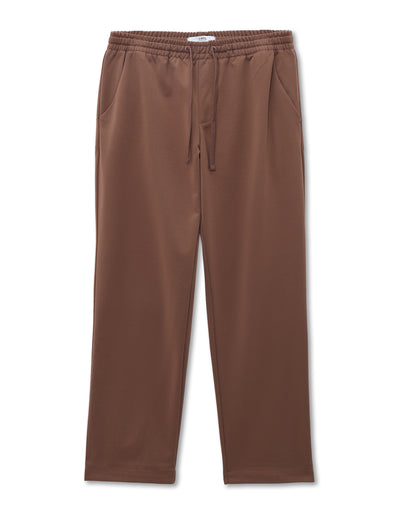 Celio* Brown Solid Men Slim Fit Polyester Trousers