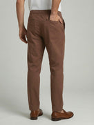 Celio* Brown Solid Men Slim Fit Polyester Trousers