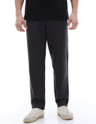 Celio* Men Grey Solid Relaxed Fit Cotton Trousers