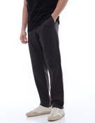Celio* Men Grey Solid Relaxed Fit Cotton Trousers