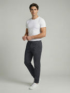 Celio* Men Grey Solid Relaxed Fit Cotton Trousers