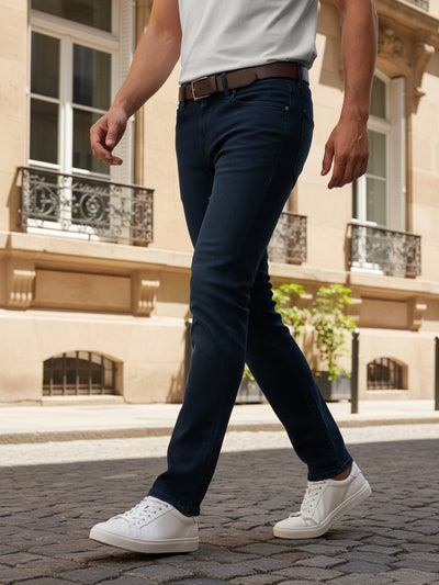 Celio* Men Black Solid Skinny Fit Cotton Jeans