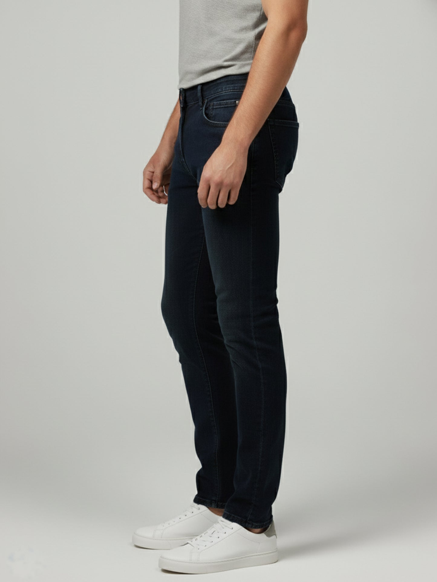 Celio* Men Black Solid Skinny Fit Cotton Jeans