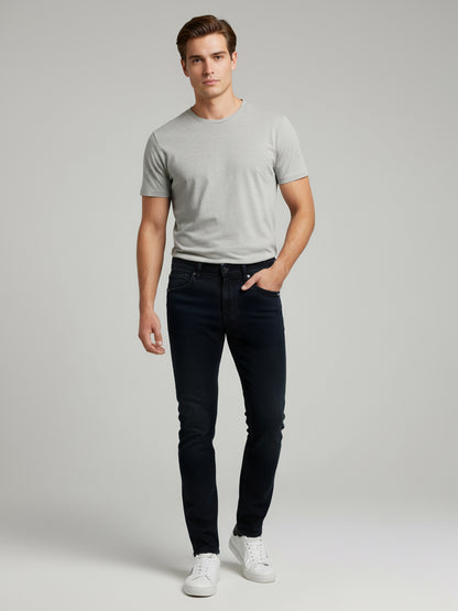 Celio* Men Black Solid Skinny Fit Cotton Jeans