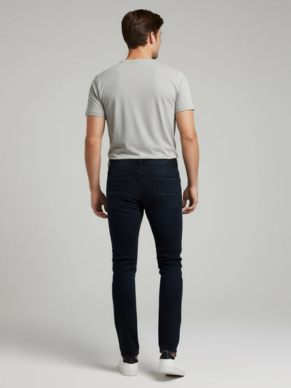 Celio* Men Black Solid Skinny Fit Cotton Jeans