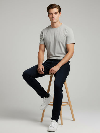 Celio* Men Black Solid Skinny Fit Cotton Jeans