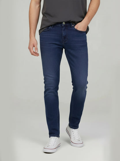 Celio* Men Blue Solid Skinny Fit Cotton Jeans