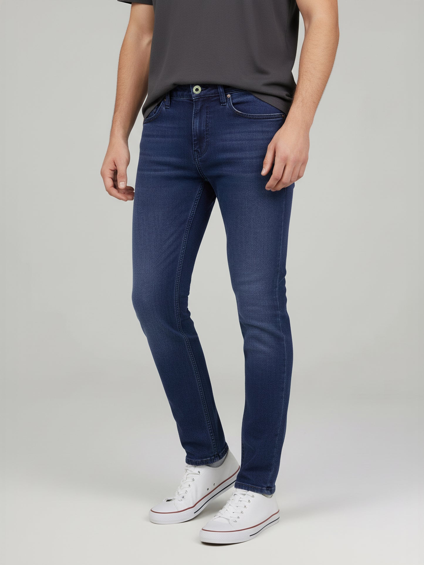 Celio* Men Blue Solid Skinny Fit Cotton Jeans
