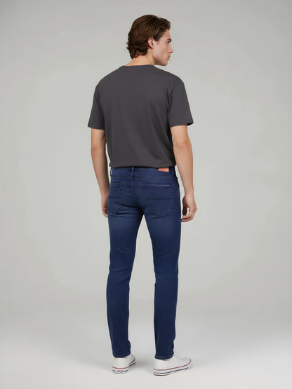 Celio* Men Blue Solid Skinny Fit Cotton Jeans