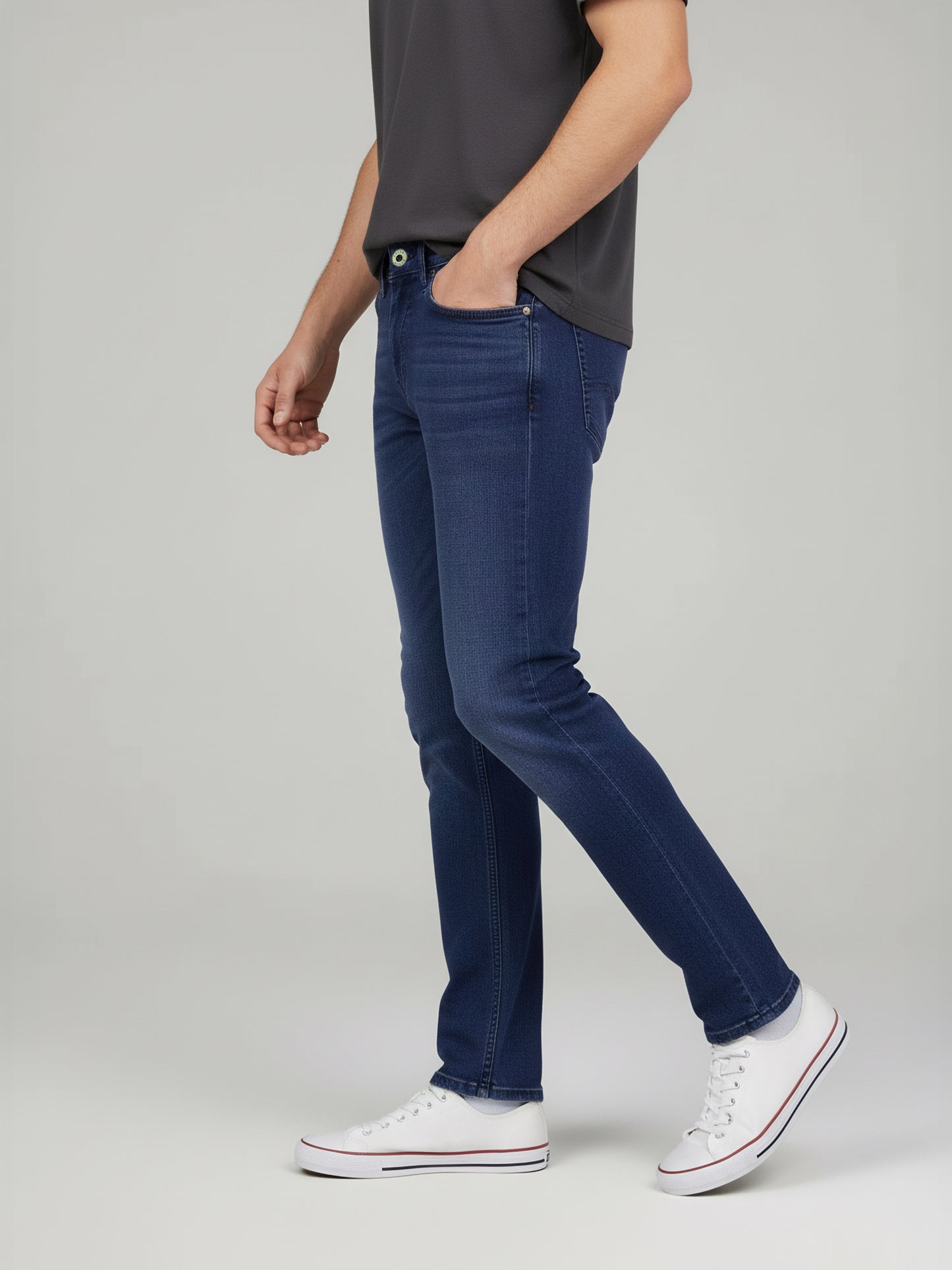 Celio* Men Blue Solid Skinny Fit Cotton Jeans