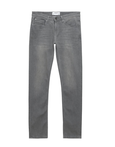 Slim Fit Poly Cotton Twill Jeans - Grey