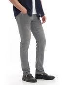 Slim Fit Poly Cotton Twill Jeans - Grey