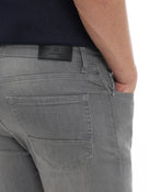 Slim Fit Poly Cotton Twill Jeans - Grey