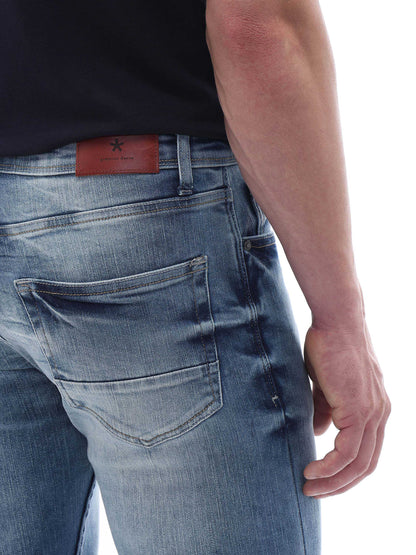 Celio Twill Slim Fit Cotton Poly Blend Blue Jeans