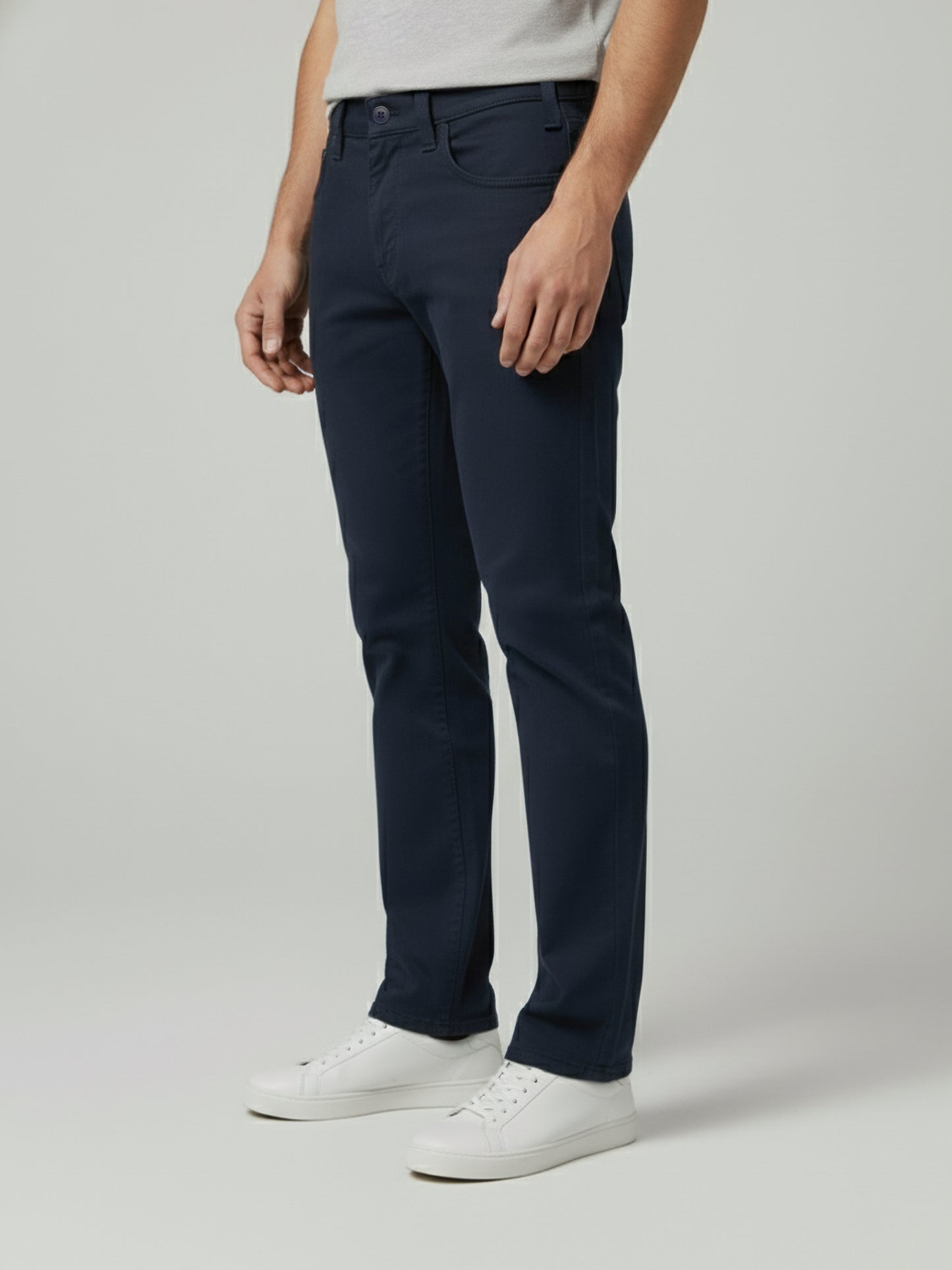 Celio* Men Blue Solid Loose Fit Cotton Trousers
