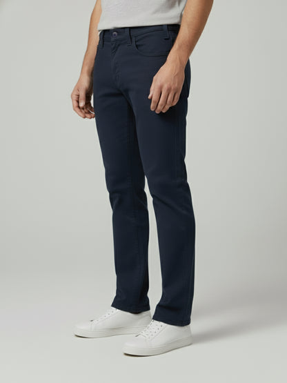 Celio* Men Blue Solid Loose Fit Cotton Trousers