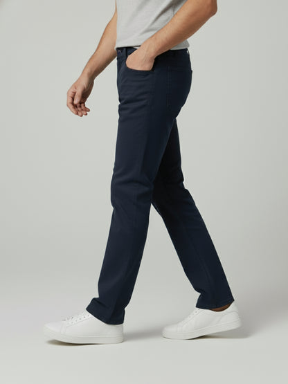 Celio* Men Blue Solid Loose Fit Cotton Trousers