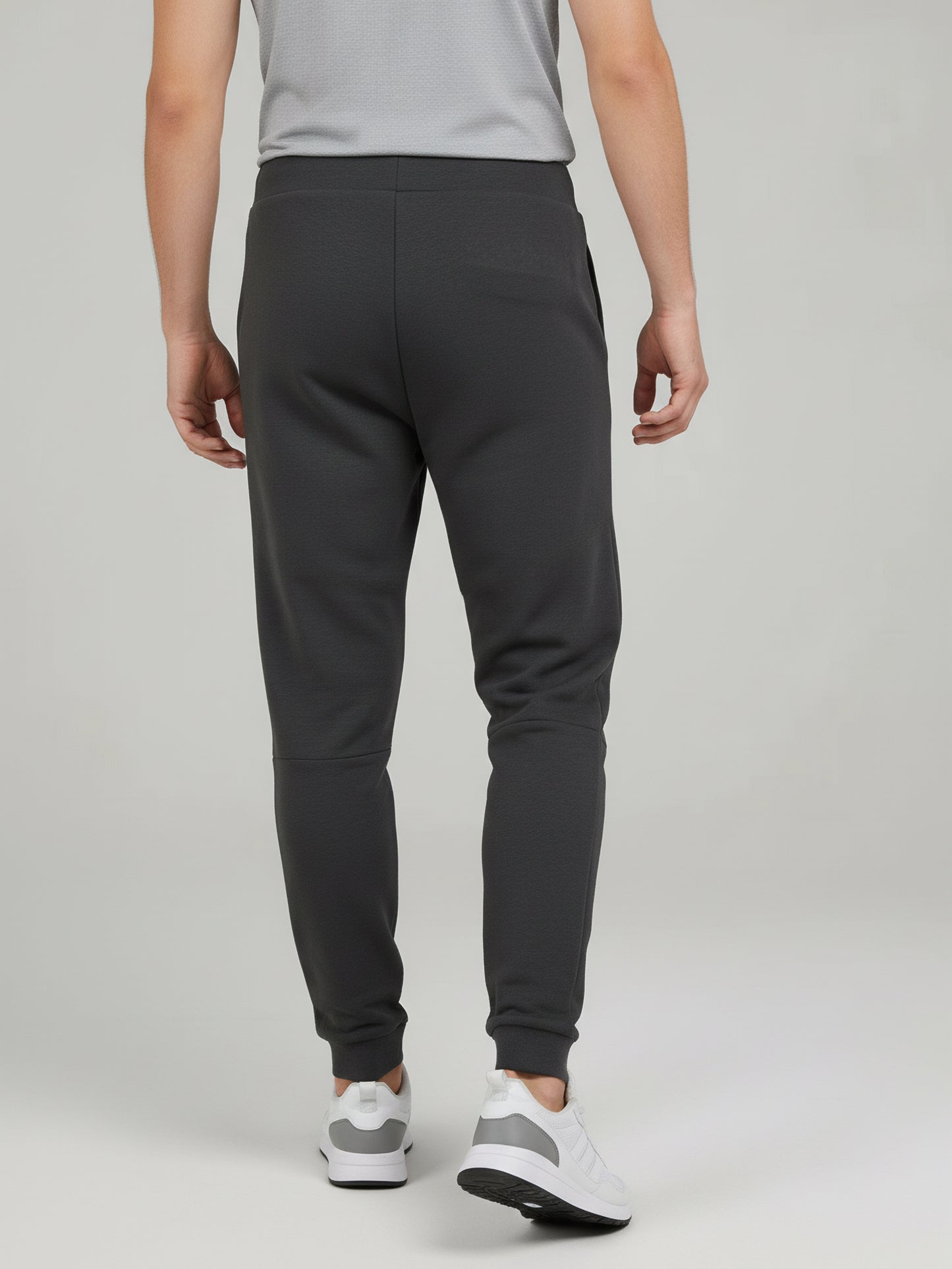 Celio Men Grey Solid Skinny Fit Cotton Trousers