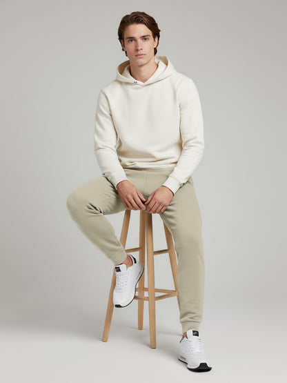 *Celio Men Beige Solid Skinny Fit Cotton Trousers