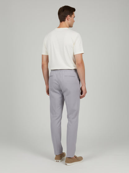 Celio* Men Grey Solid Straight Fit Poly-Blend Trousers