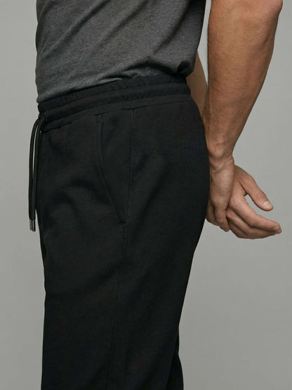 Celio* Men Black Solid Straight Fit Cotton Trousers