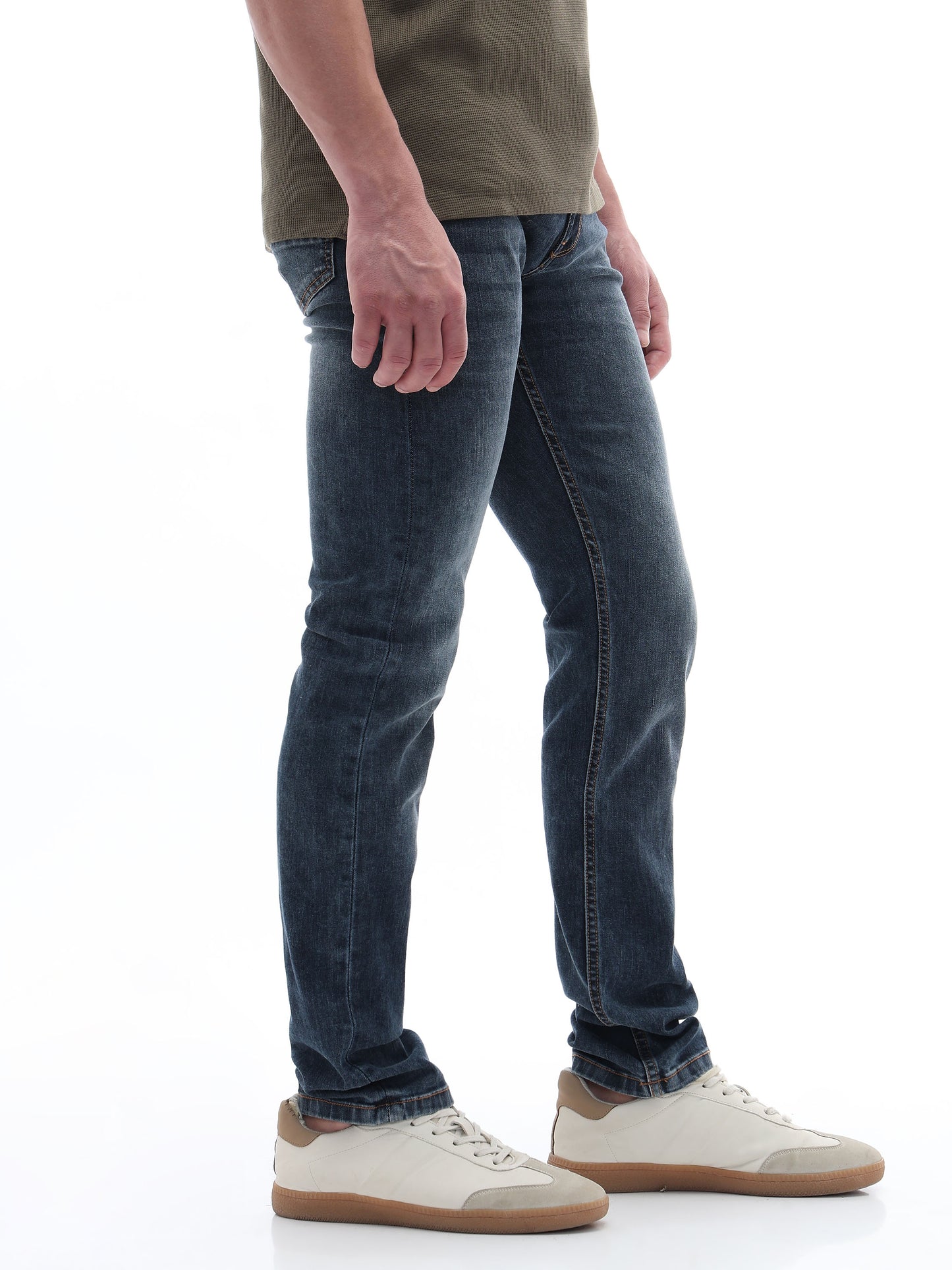 Celio Twill Slim Fit Cotton Poly Blend Grey Jeans