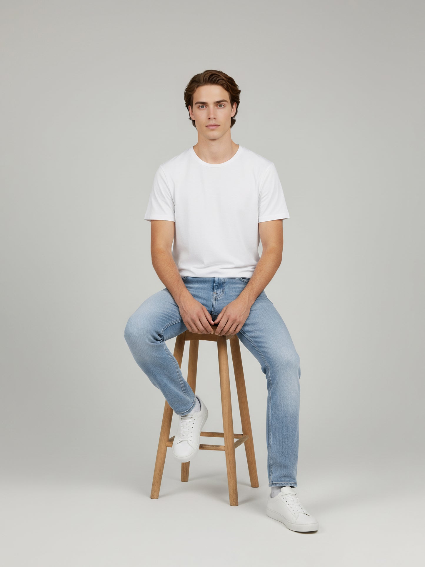 Celio* Men  Blue Solid flare-fit Cotton Jeans