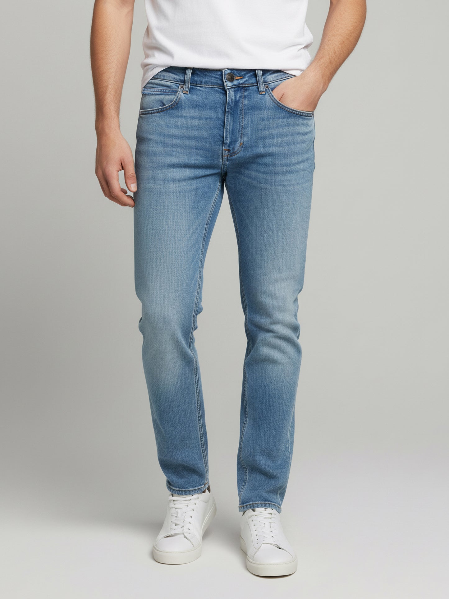 Celio* Men  Blue Solid flare-fit Cotton Jeans