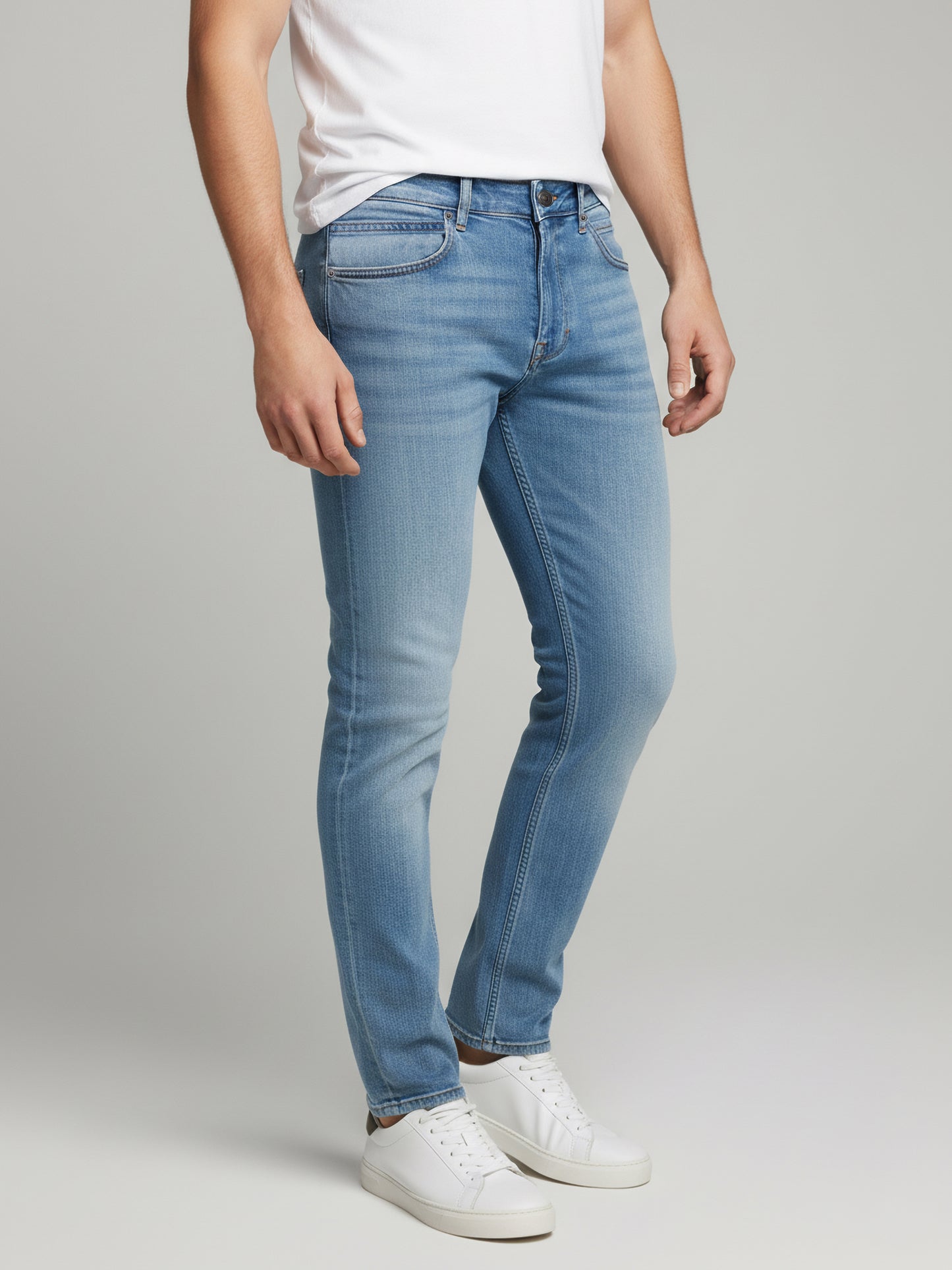 Celio* Men  Blue Solid flare-fit Cotton Jeans