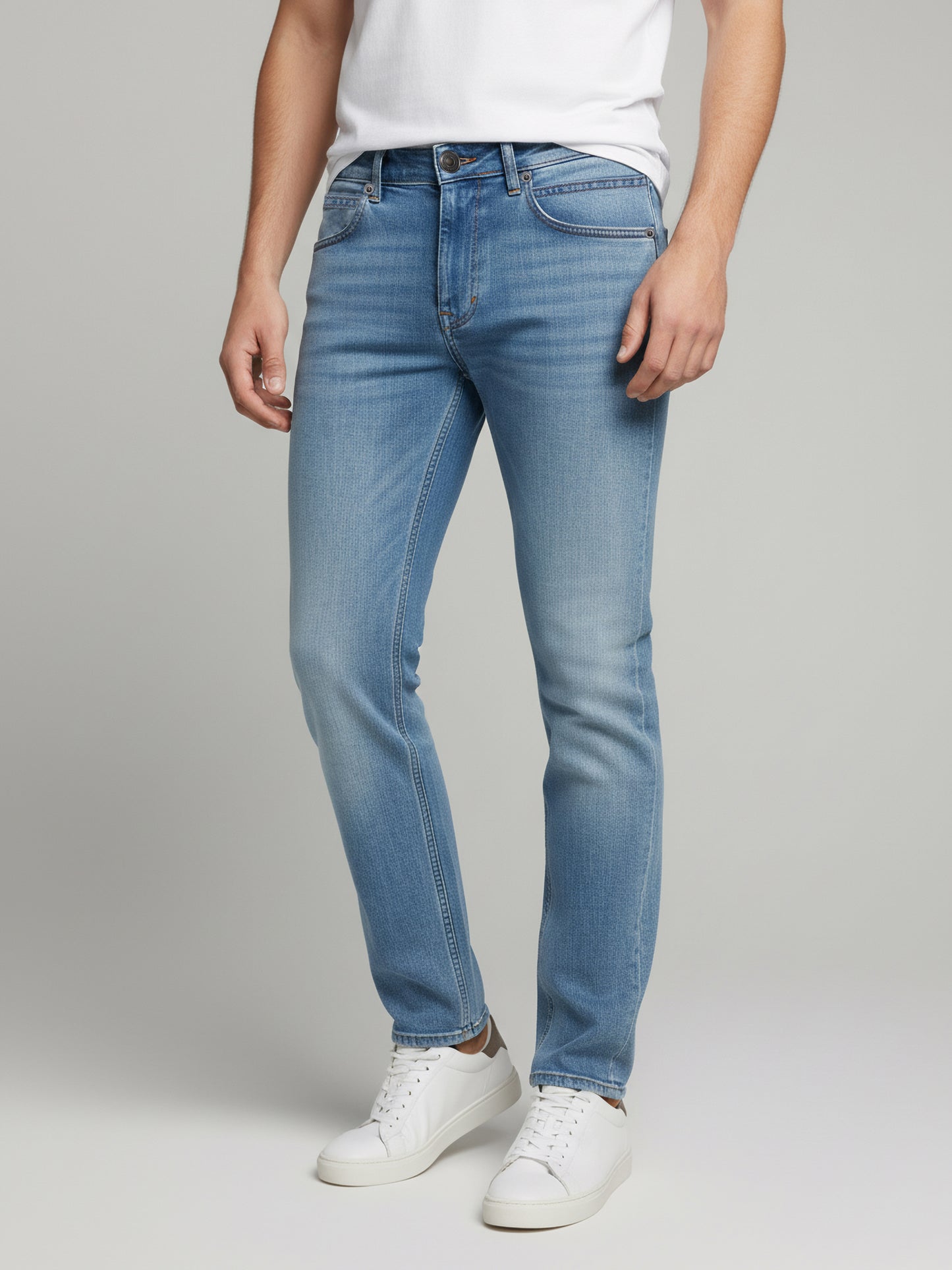 Celio* Men  Blue Solid flare-fit Cotton Jeans