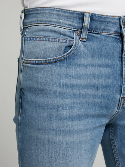 Celio* Men  Blue Solid flare-fit Cotton Jeans