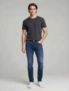 Celio* Blue Slim Fit Cotton Solid Jeans For Men