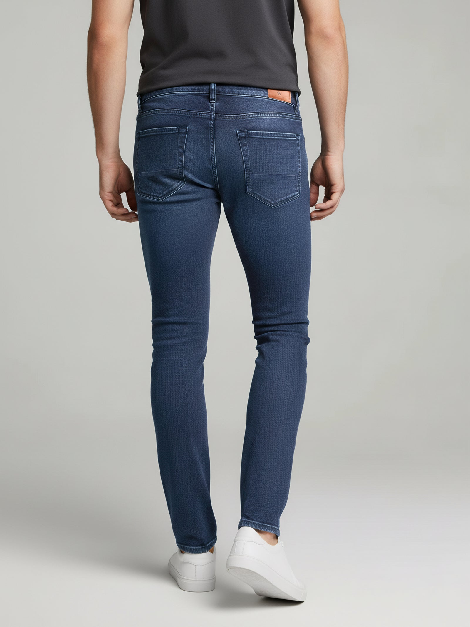 Celio* Blue Slim Fit Cotton Solid Jeans For Men